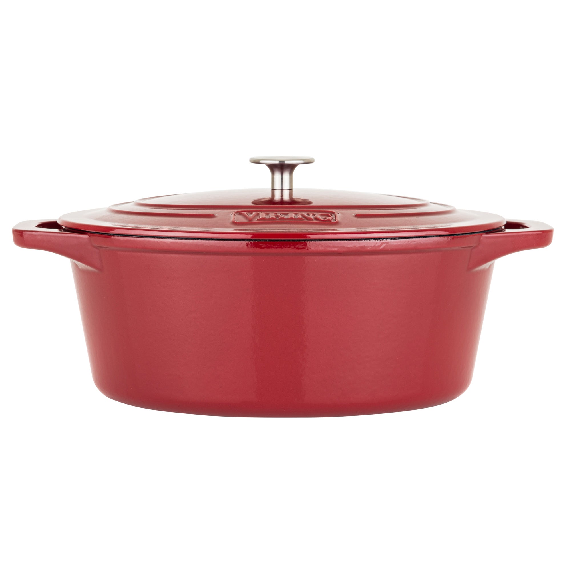 7-Quart Enameled Cast Iron Dutch Oven, Red Sold by at Home