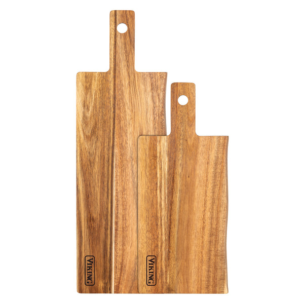 Viking Acacia 2Piece Paddle and Cutting Board Serving Set Viking