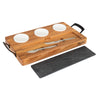 Viking 7-Piece Acacia Wood Slate Cheese Board Set