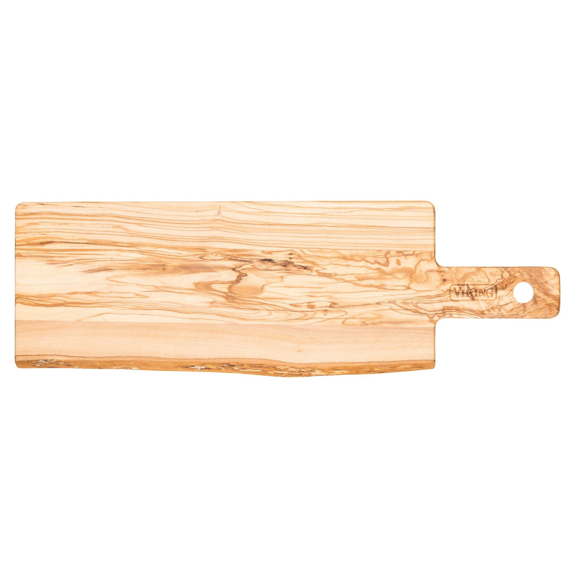 Small Olive Wood Cutting Board with Handle for Kitchen - The Live Edge