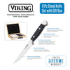 Viking Steakhouse 8-Piece Steak Knife Set with Gift Box