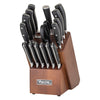 Viking 17-Piece Cutlery Set with Light Walnut Color Block
