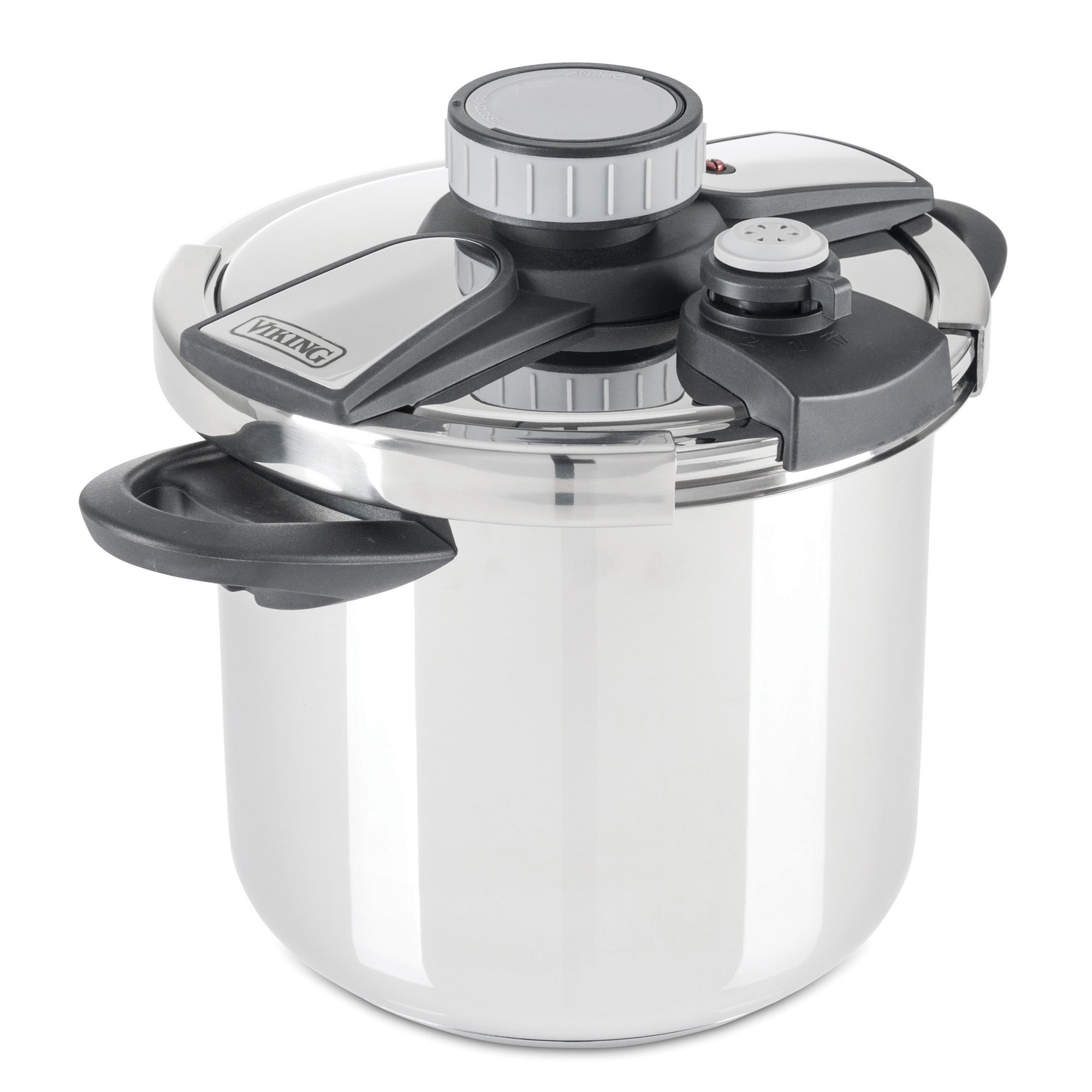 Viking Easy Lock Clamp 8-Quart Pressure Cooker with Steamer Insert