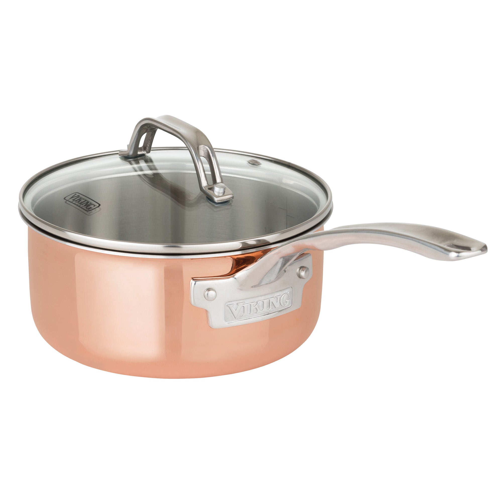 Viking 3-Ply Copper Clad 13-Piece Cookware Set with Glass Lids