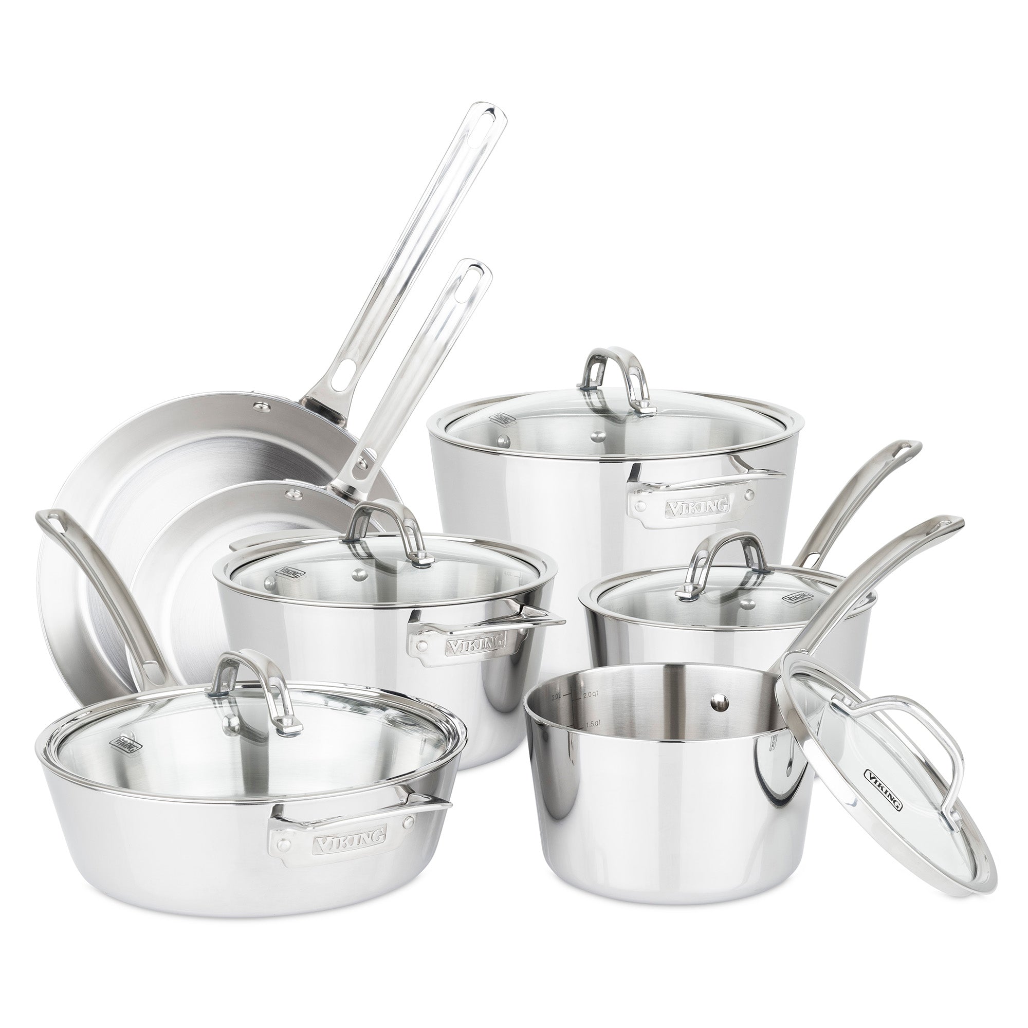 Stainless Steel Tri-ply Kitchen Cookware Set - 9 Piece