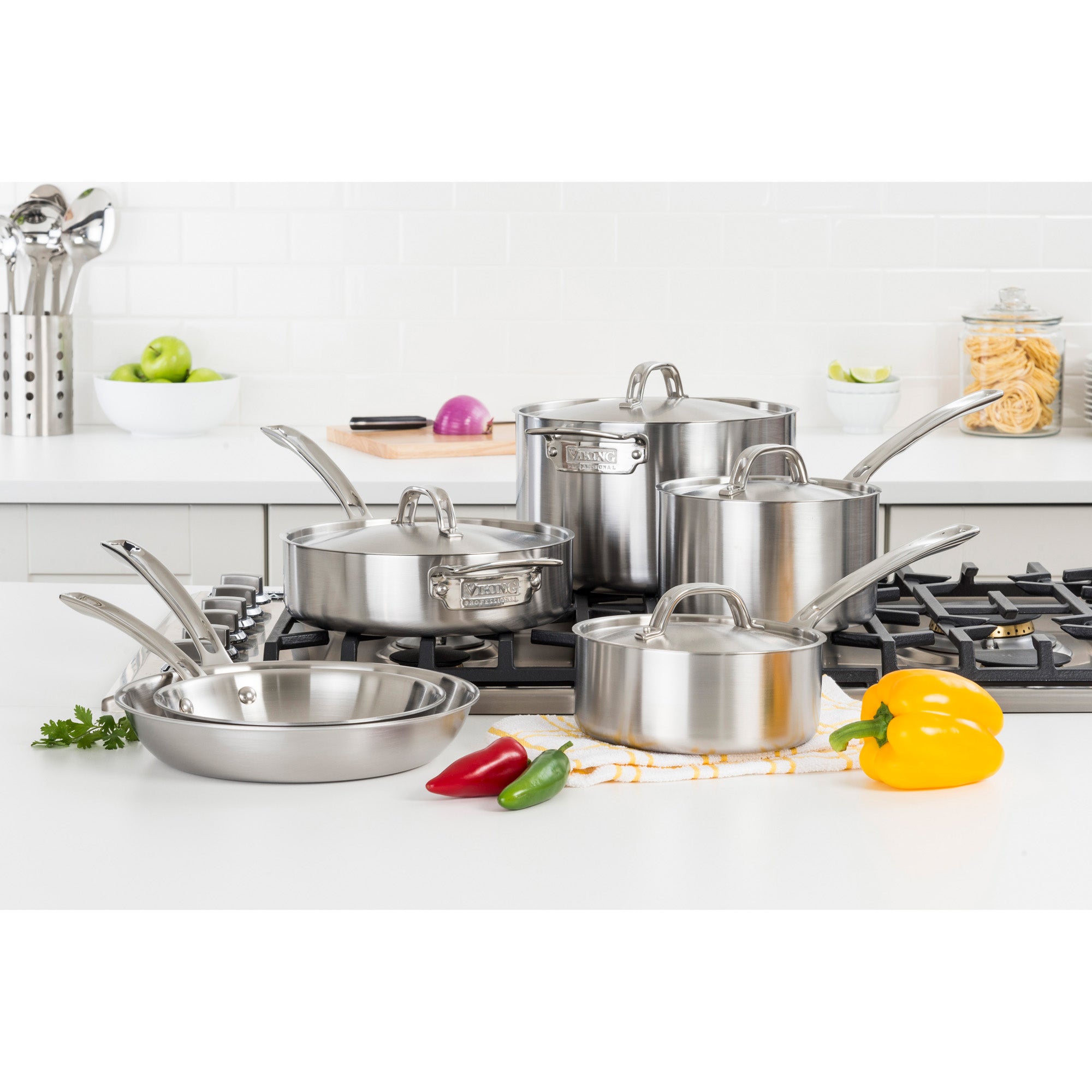 Gourmet Edge Premium 7 Piece Stainless Steel Cookware Sets