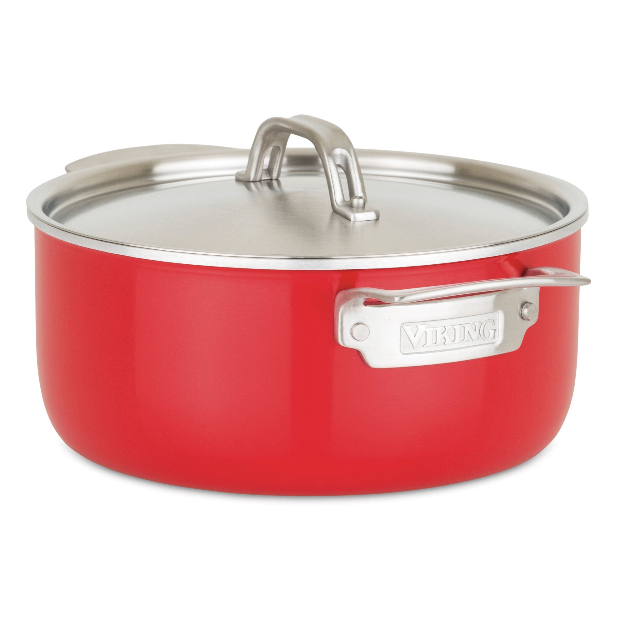 Viking Multi-Ply 2-Ply 11-Piece Red Cookware Set with Metal Lids