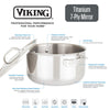 Viking 7-Ply Titanium 10-Piece Cookware Set plus Bonus 15 Piece German Steel Knife Set