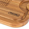 Viking Acacia Wood Cutting Board with 3-Piece German Steel Carving Set